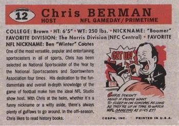 1995 ESPN NFL Announcers Ad Cards #12 Chris Berman Back