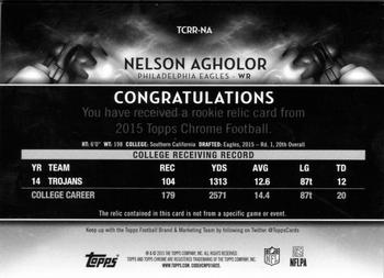 2015 Topps Chrome - Rookie Relics Retail #TCRR-NA Nelson Agholor Back