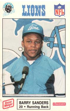 1989 Detroit Lions Police #11 Barry Sanders Front