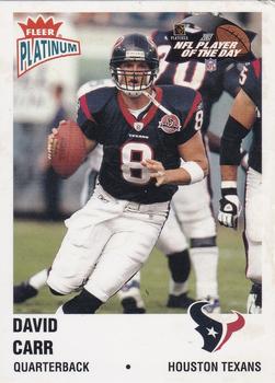 2003 NFL Player of the Day #3 David Carr Front