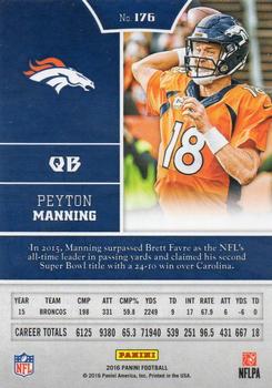 2016 Panini #176 Peyton Manning Back