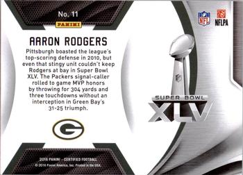 2016 Panini Certified - Champions #11 Aaron Rodgers Back