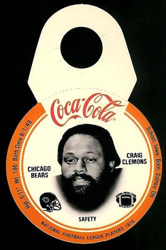 1976 Coca-Cola Chicago Bears Discs #6a Craig Clemons Front