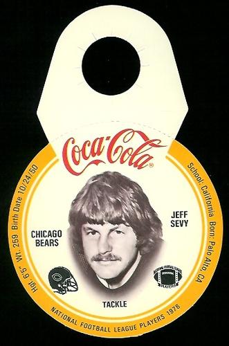1976 Coca-Cola Chicago Bears Discs #19 Jeff Sevy Front