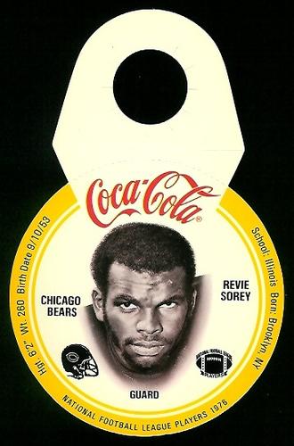 1976 Coca-Cola Chicago Bears Discs #21 Revie Sorey Front