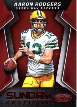 2016 Panini Certified - Sunday Certified Mirror Red #1 Aaron Rodgers Front