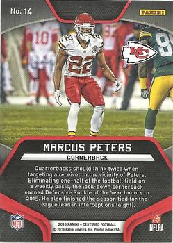 2016 Panini Certified - Skills #14 Marcus Peters Back