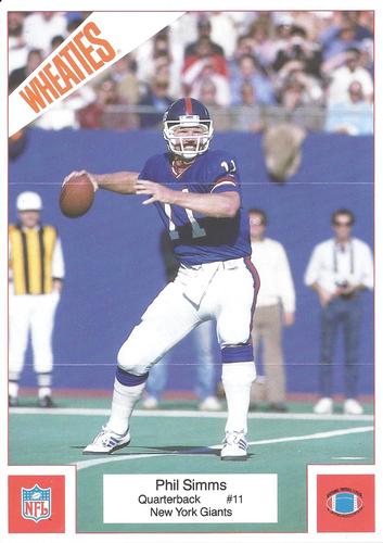1987 Wheaties Mini Posters #6 Phil Simms Front