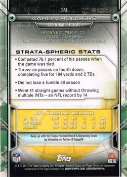 2014 Topps Strata - Black #39 Aaron Rodgers Back