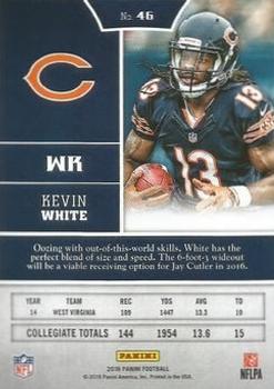 2016 Panini - Chivalry #46 Kevin White Back
