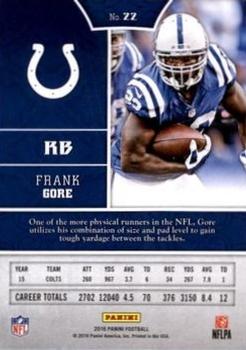 2016 Panini - Chainmail Armor #22 Frank Gore Back
