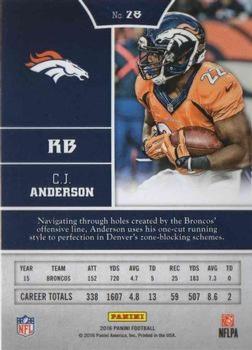 2016 Panini - Chainmail Armor #28 C.J. Anderson Back