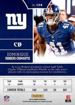 2016 Panini - Chainmail Armor #134 Dominique Rodgers-Cromartie Back