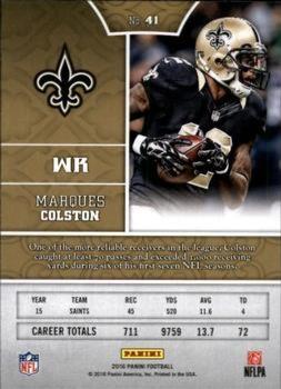 2016 Panini - Red #41 Marques Colston Back