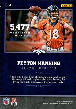 2016 Panini - Accolades #4 Peyton Manning Back