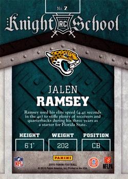 2016 Panini - Knight School #2 Jalen Ramsey Back