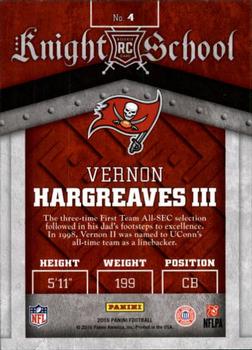 2016 Panini - Knight School #4 Vernon Hargreaves III Back