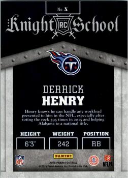 2016 Panini - Knight School #5 Derrick Henry Back