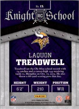 2016 Panini - Knight School #15 Laquon Treadwell Back