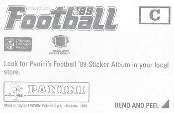 1989 Panini Stickers - Super Bowls #C Super Bowl IV Back