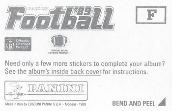 1989 Panini Stickers - Super Bowls #F Super Bowl VIII Back