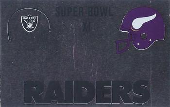 1989 Panini Stickers - Super Bowls #H Super Bowl XI Front