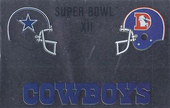 1989 Panini Stickers - Super Bowls #I Super Bowl XII Front