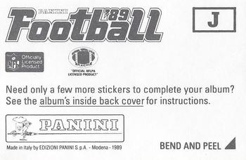1989 Panini Stickers - Super Bowls #J Super Bowl XIII Back