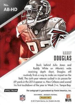 2014 Panini Absolute - Absolute Ink Anniversary #AB-HD Harry Douglas Back