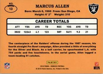 2016 Donruss - 1987 Classic Set #13 Marcus Allen Back