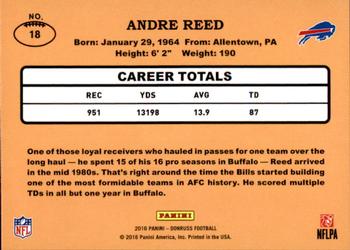 2016 Donruss - 1987 Classic Set #18 Andre Reed Back