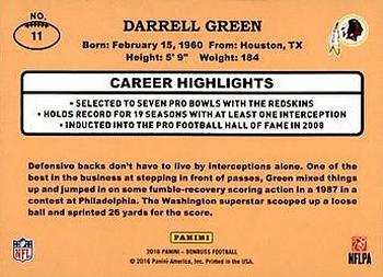 2016 Donruss - 1987 Classic Set Holo #11 Darrell Green Back