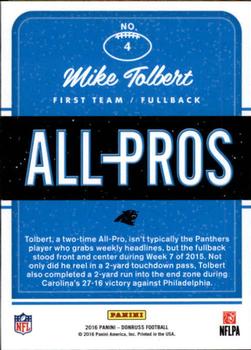 2016 Donruss - All-Pros #4 Mike Tolbert Back