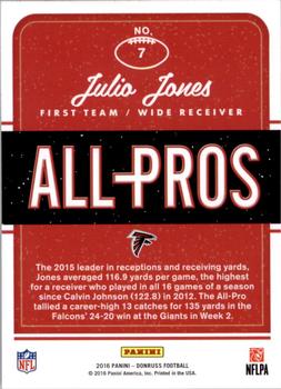 2016 Donruss - All-Pros #7 Julio Jones Back