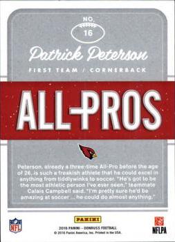 2016 Donruss - All-Pros Holo #16 Patrick Peterson Back