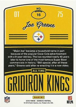 2016 Donruss - All-Time Gridiron Kings #16 Joe Greene Back