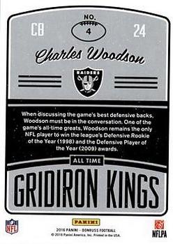 2016 Donruss - All-Time Gridiron Kings Studio #4 Charles Woodson Back