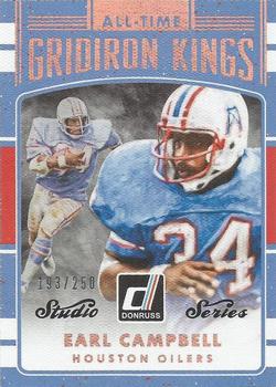 2016 Donruss - All-Time Gridiron Kings Studio #20 Earl Campbell Front