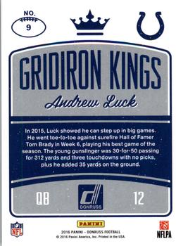 2016 Donruss - Gridiron Kings #9 Andrew Luck Back