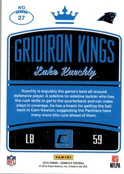 2016 Donruss - Gridiron Kings #27 Luke Kuechly Back