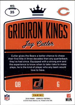2016 Donruss - Gridiron Kings #35 Jay Cutler Back