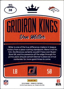 2016 Donruss - Gridiron Kings #38 Von Miller Back