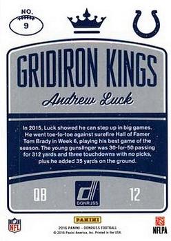 2016 Donruss - Gridiron Kings Studio #9 Andrew Luck Back