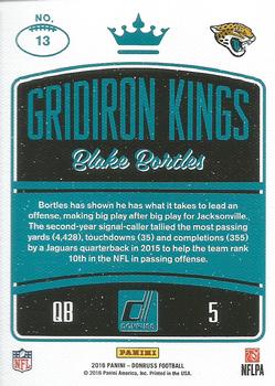 2016 Donruss - Gridiron Kings Studio #13 Blake Bortles Back