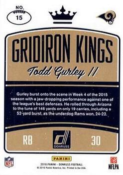2016 Donruss - Gridiron Kings Studio #15 Todd Gurley II Back