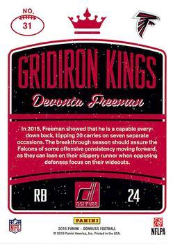 2016 Donruss - Gridiron Kings Studio #31 Devonta Freeman Back