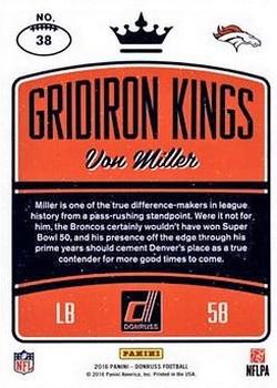 2016 Donruss - Gridiron Kings Studio #38 Von Miller Back