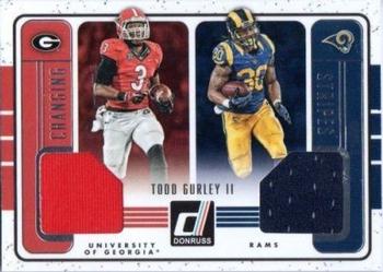 2016 Donruss - Changing Stripes Dual Jerseys #20 Todd Gurley II Front
