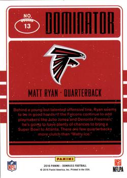 2016 Donruss - Dominator #13 Matt Ryan Back