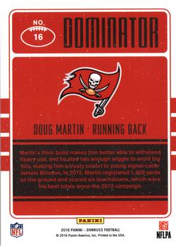 2016 Donruss - Dominator #16 Doug Martin Back